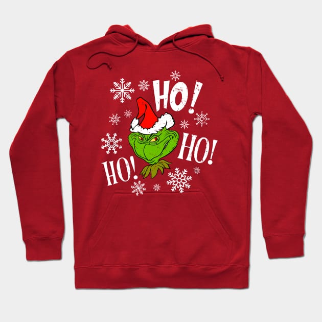 Merry Grinchmas! Ho Ho Ho! Hoodie by RetroPandora